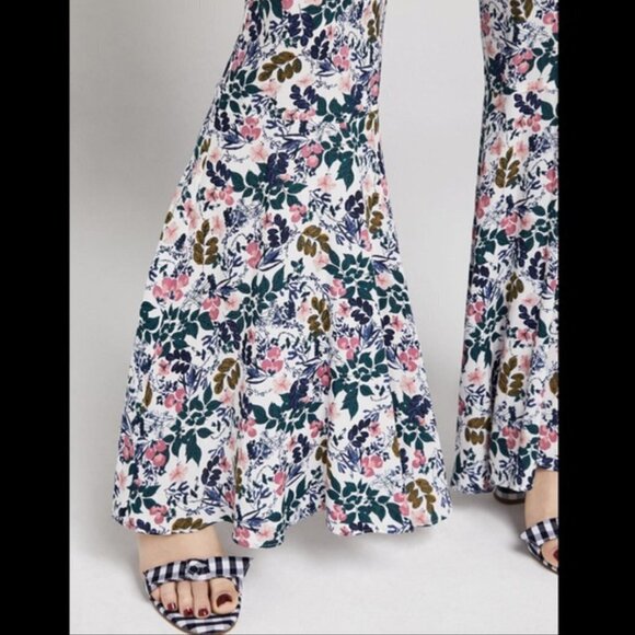 BCBGeneration Floral Print High Waist Flare Leg Palazzo Pants Sz. Extra Small XS - Picture 5 of 12